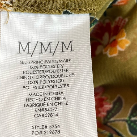 CAbi 5354 Penelope Tank Stripe Floral Sleeveless - Picture 5 of 7